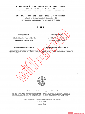 CISPR 7:1969/AMD1:1973 PDF