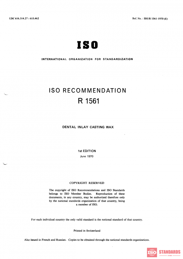 ISO/R 1561:1970 PDF