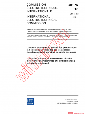 CISPR 15:2000+AMD1:2001+AMD2:2002 CSV PDF