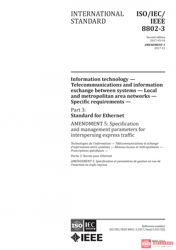 ISO/IEC/IEEE 8802-3:2017/AMD5:2017 PDF