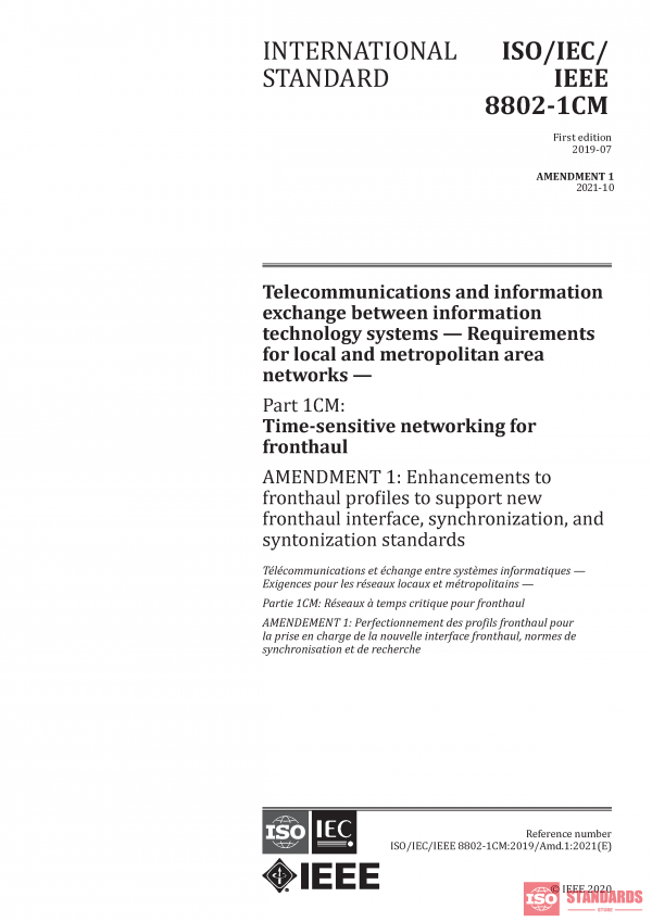 ISO/IEC/IEEE 8802-1CM:2019/Amd 1:2021 PDF