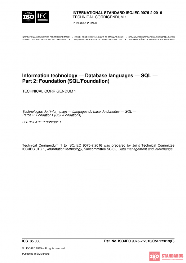 ISO/IEC 9075-2:2016/Cor 1:2019 PDF