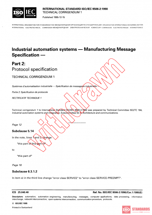 ISO/IEC 9506-2:1990/COR1:1995 PDF