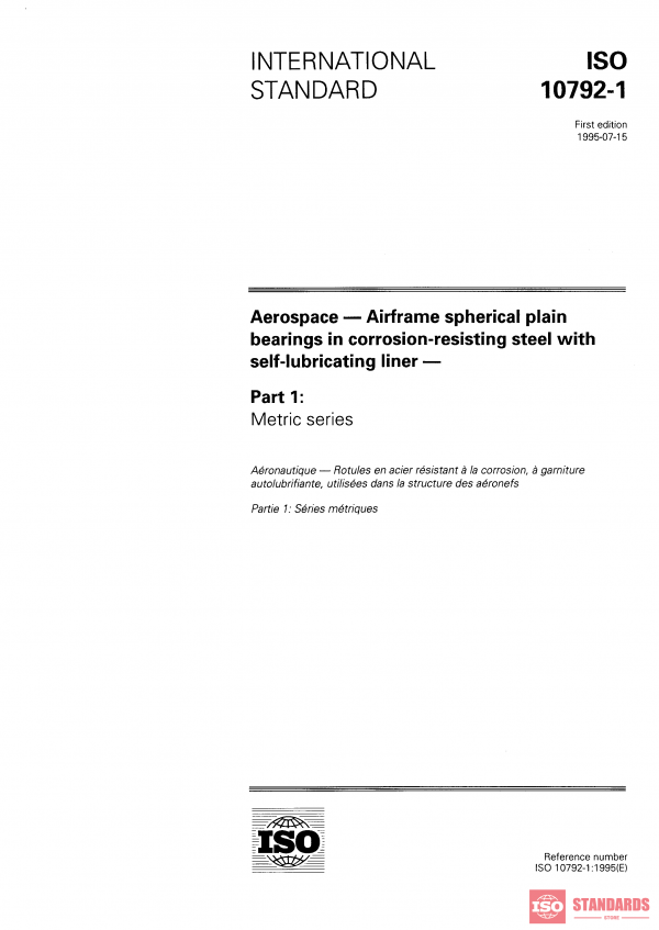 ISO 10792-1:1995 PDF