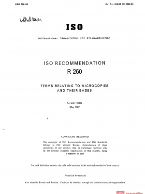 ISO/R 260:1962 PDF