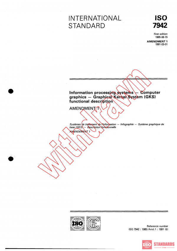 ISO 7942:1985/AMD1:1991 PDF