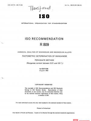 ISO/R 809:1968 PDF