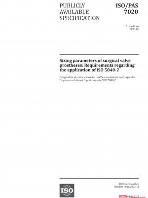 ISO/PAS 7020:2023 PDF