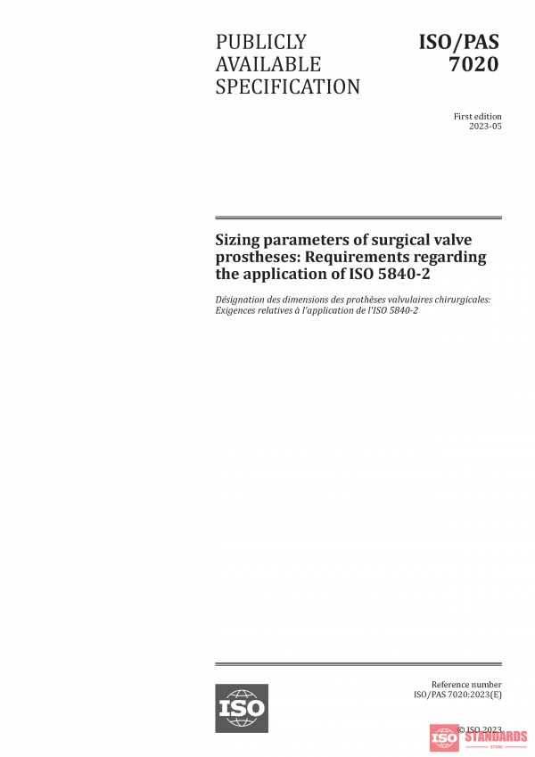 ISO/PAS 7020:2023 PDF