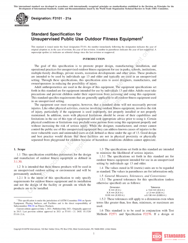 ASTM F3101 WG:21 PDF