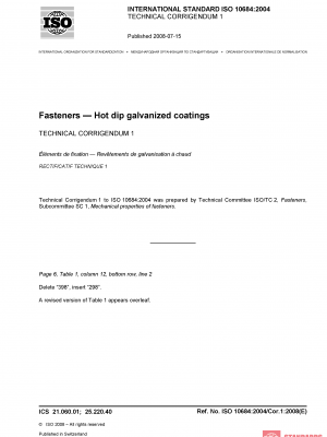 ISO 10684:2004/Cor 1:2008 PDF