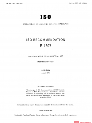 ISO/R 1697:1970 PDF