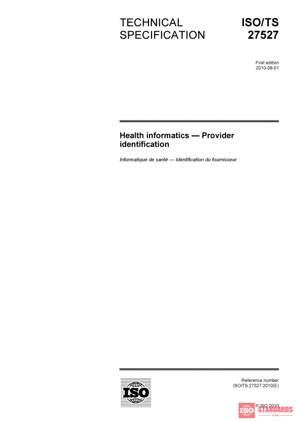 ISO/TS 27527:2010 PDF