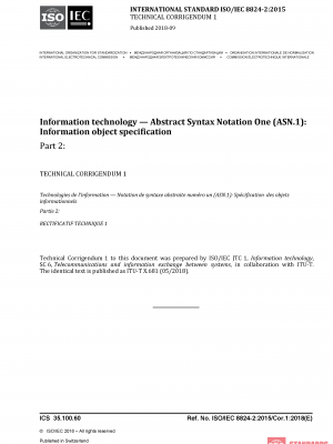ISO/IEC 8824-2:2015/Cor 1:2018 PDF