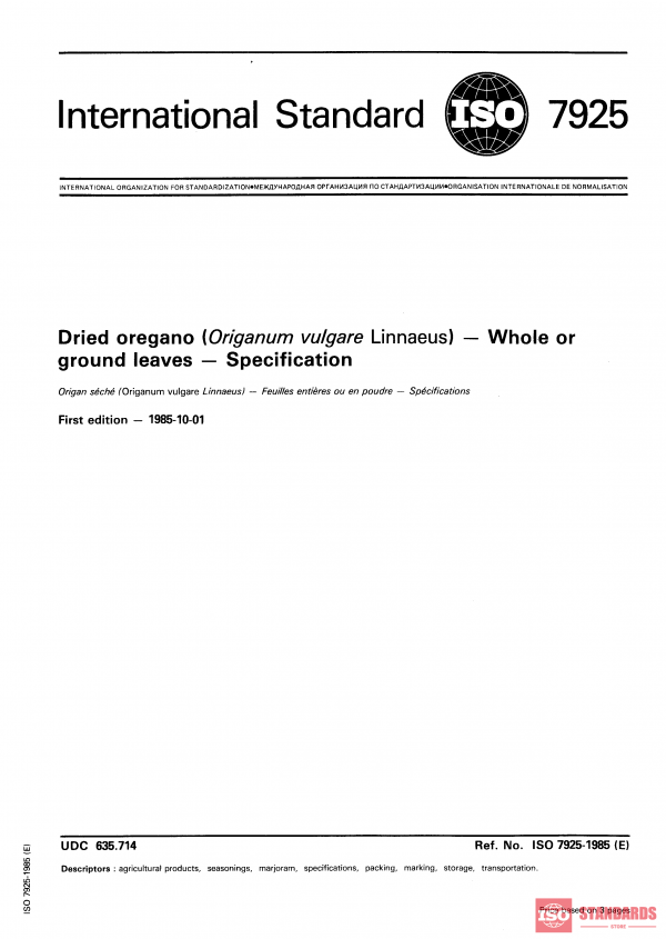 ISO 7925:1985 PDF