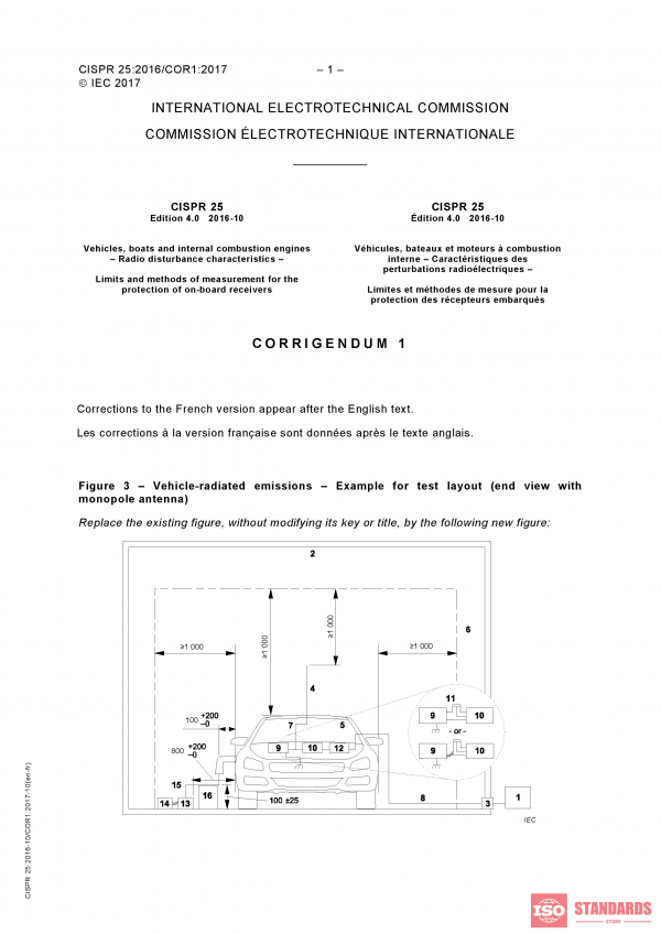 CISPR 25:2016/COR1:2017 PDF