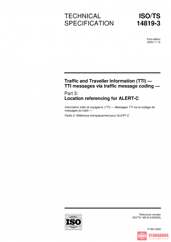 ISO/TS 14819-3:2000 PDF