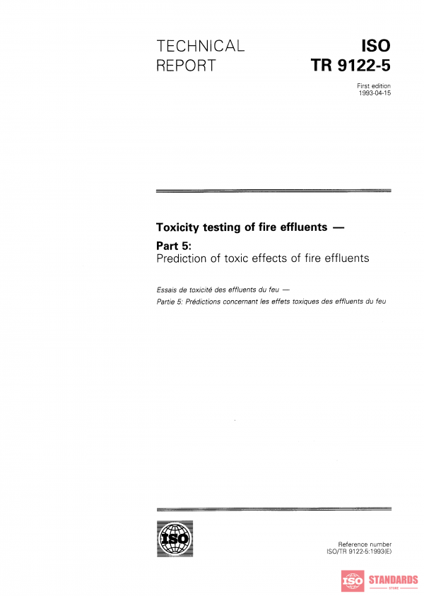 ISO/TR 9122-5:1993 PDF