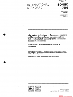 ISO/IEC 7809:1991/Amd 5 PDF
