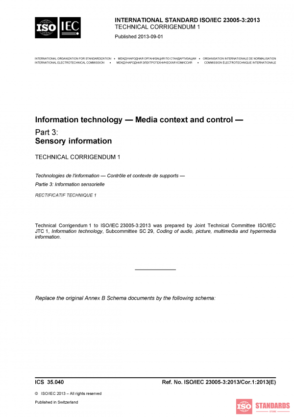 ISO/IEC 23005-3:2013/Cor 1:2013 PDF