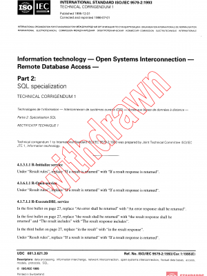 ISO/IEC 9579-2:1993/COR1:1995 PDF