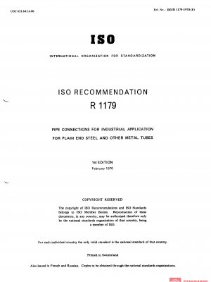 ISO/R 1179:1970 PDF