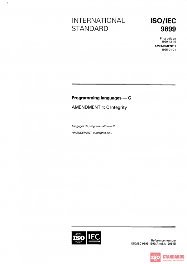 ISO/IEC 9899:1990/AMD1:1995 PDF