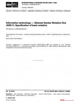 ISO/IEC 8824-1:1995/Cor 1:1996 PDF