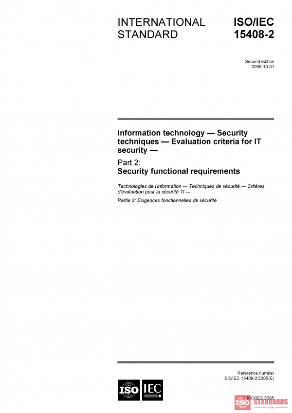 ISO/IEC 15408-2:2005 PDF