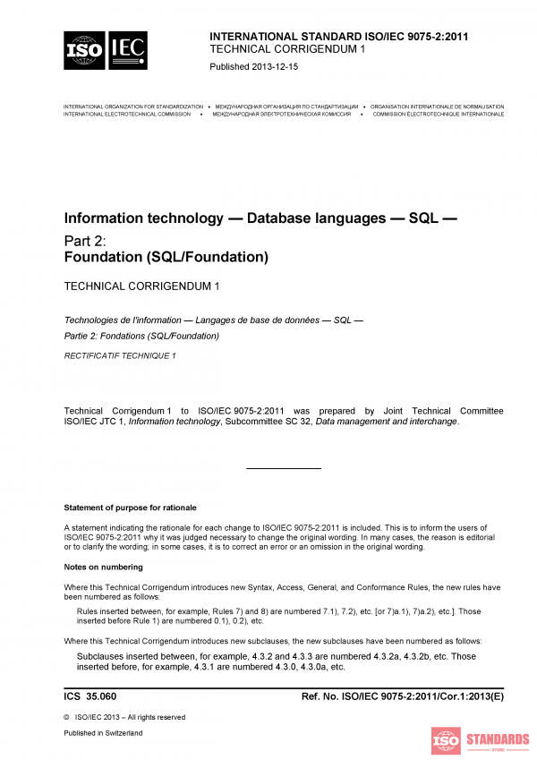 ISO/IEC 9075-2:2011/Cor 1:2013 PDF