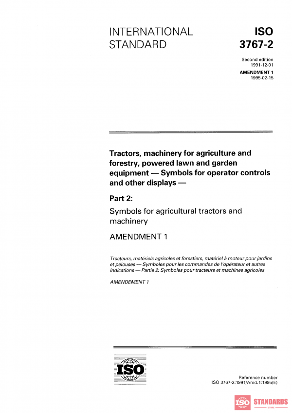 ISO 3767-2:1991/Amd 1:1995 PDF