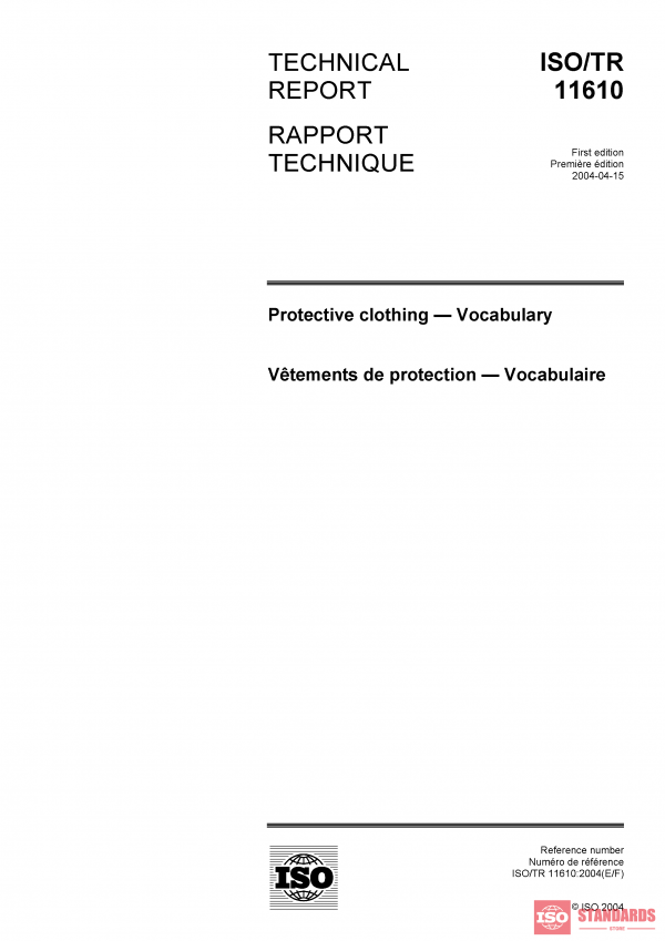 ISO/TR 11610:2004 PDF