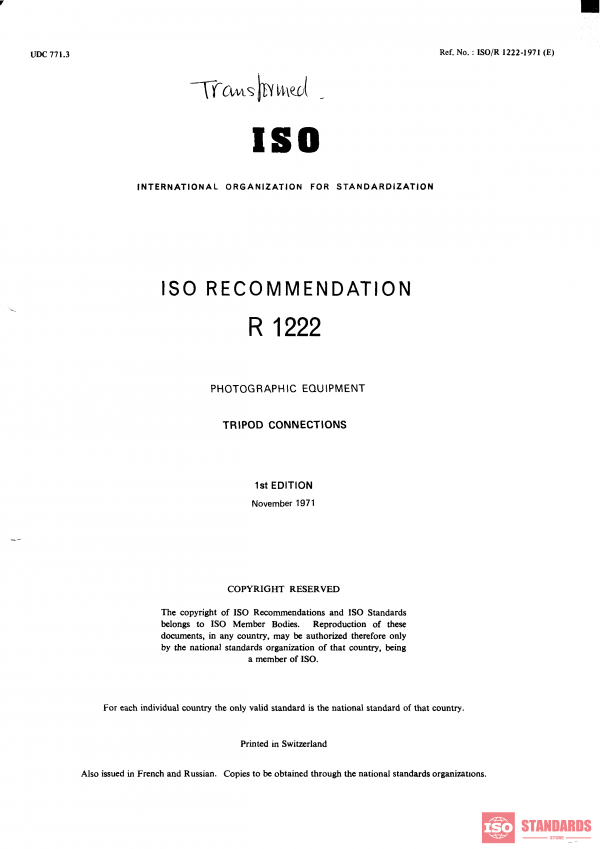 ISO/R 1222:1971 PDF