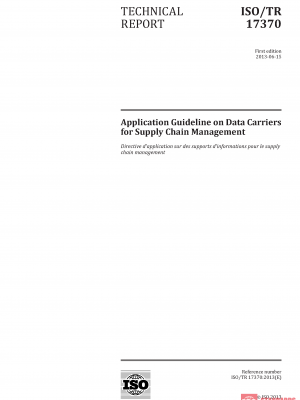 ISO/TR 17370:2013 PDF