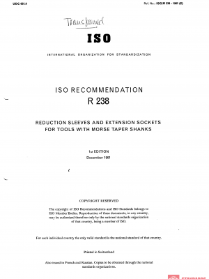 ISO/R 238:1961 PDF