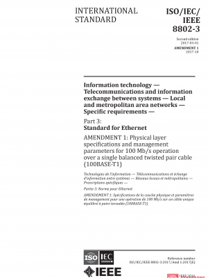 ISO/IEC/IEEE 8802-3:2017/Amd 1:2017 PDF