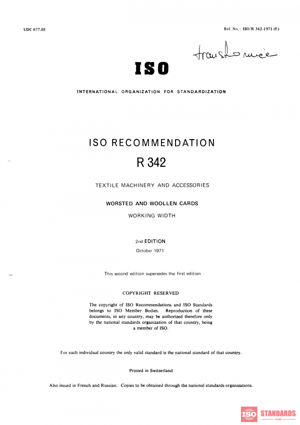 ISO/R 342:1971 PDF