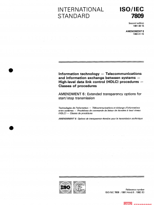ISO/IEC 7809:1991/Amd 6 PDF