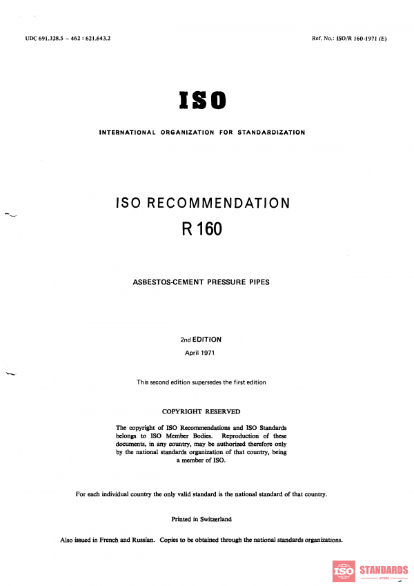 ISO/R 160:1971 PDF