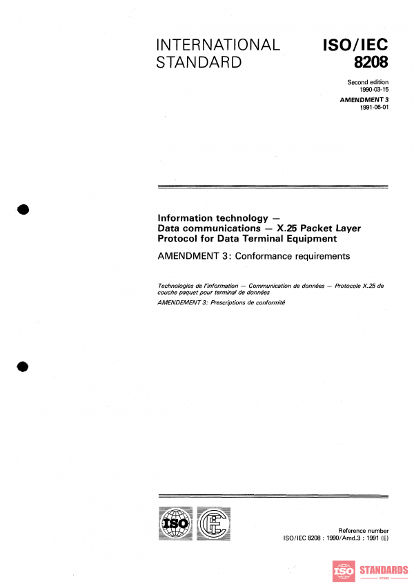 ISO/IEC 8208:1990/Amd 3:1991 PDF