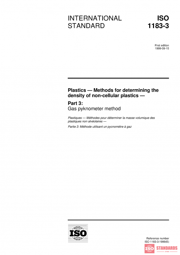 ISO 1183-3:1999 PDF