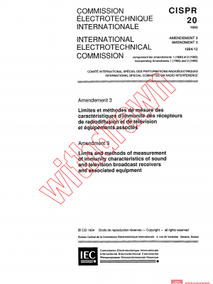 CISPR 20:1990/AMD3:1994 PDF