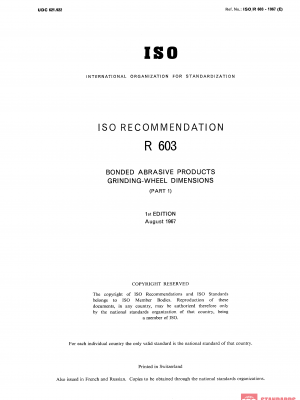 ISO/R 603:1967 PDF