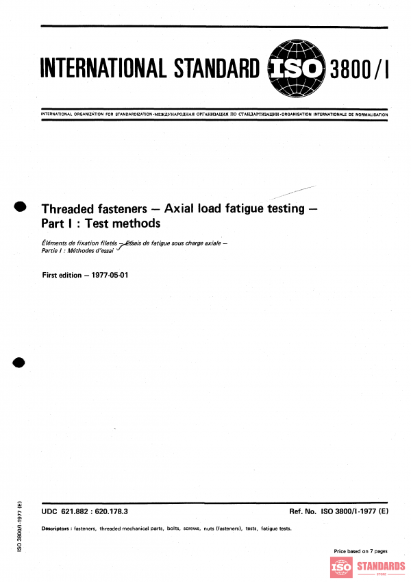 ISO 3800-1:1977 PDF