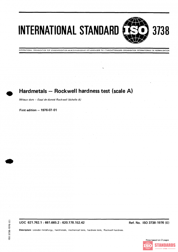 ISO 3738:1976 PDF