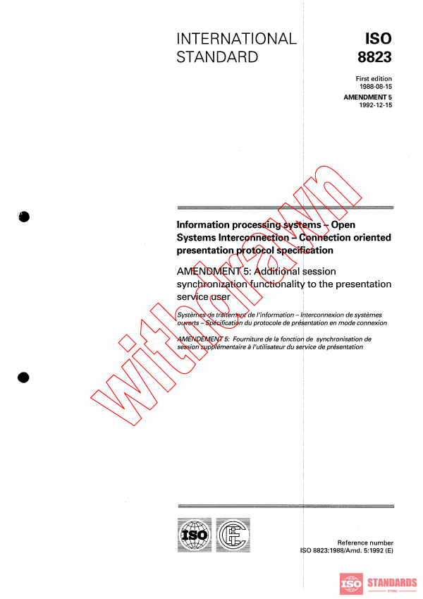 ISO 8823:1988/AMD5:1992 PDF