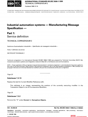 ISO/IEC 9506-1:1990/Cor 2:1995 PDF