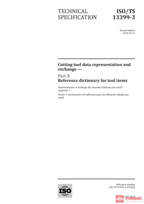 ISO/TS 13399-3:2014 PDF