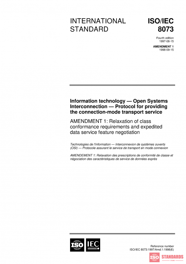 ISO/IEC 8073:1997/AMD1:1998 PDF