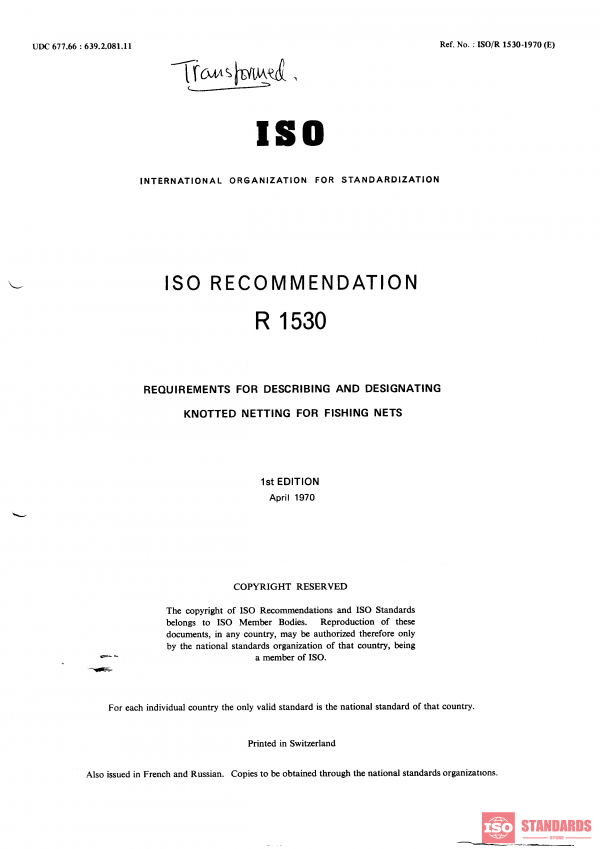 ISO/R 1530:1970 PDF